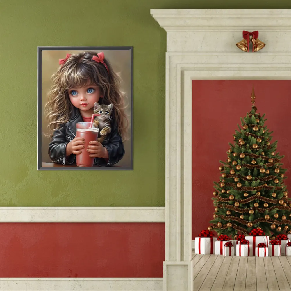 Full Round Diamond Painting 40*50cm - Sweet Cool Girl