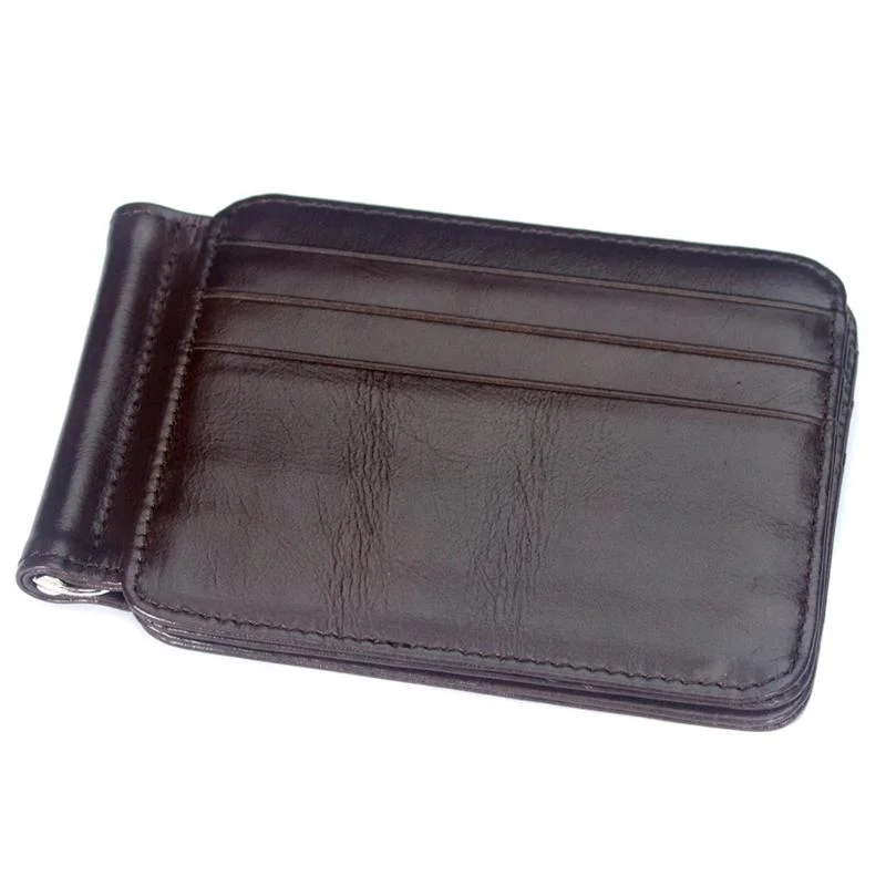 Multifunctional Men's Solid Color Leather Retro Wallet