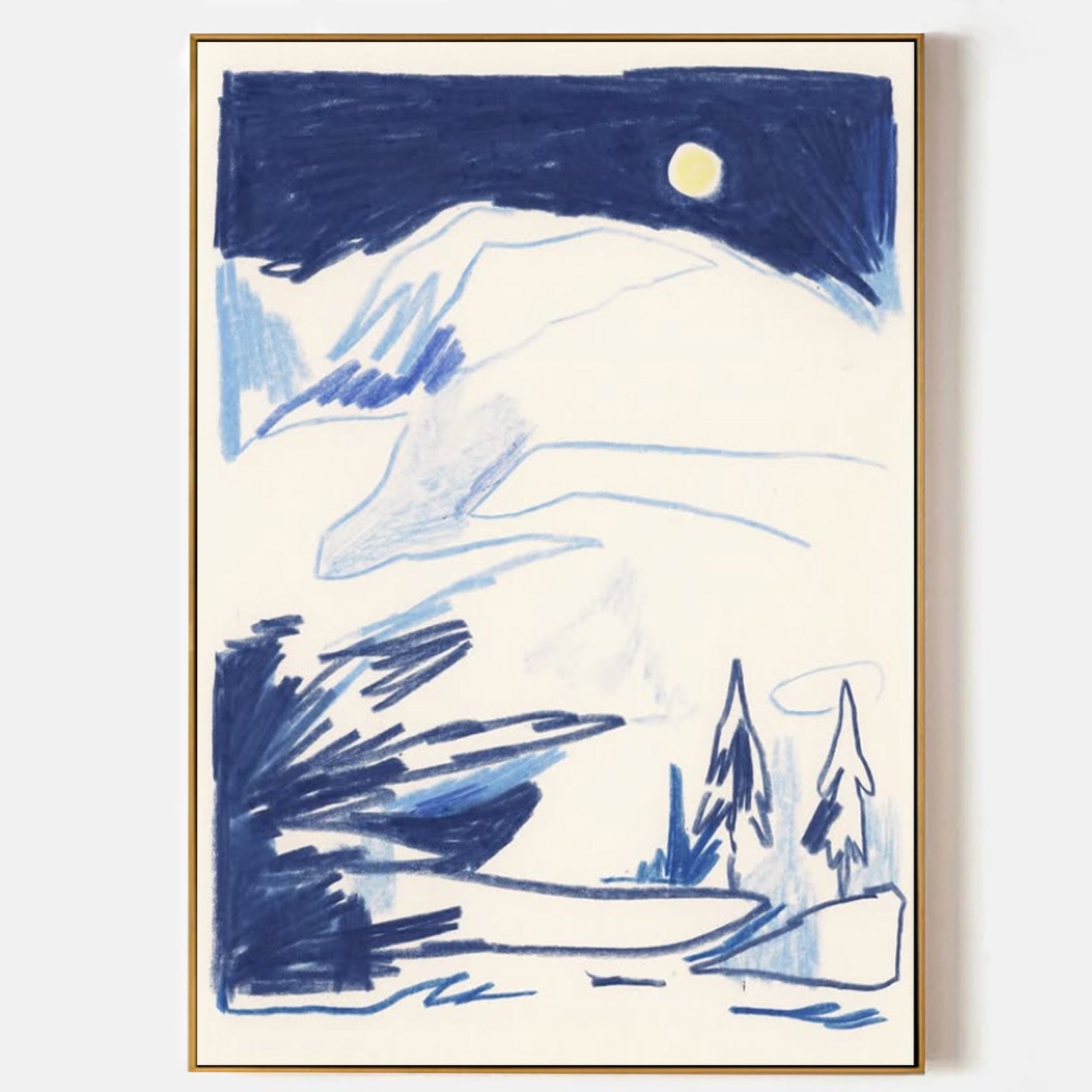 Arabelart Simple abstract painting, blue oil painting AR1087
