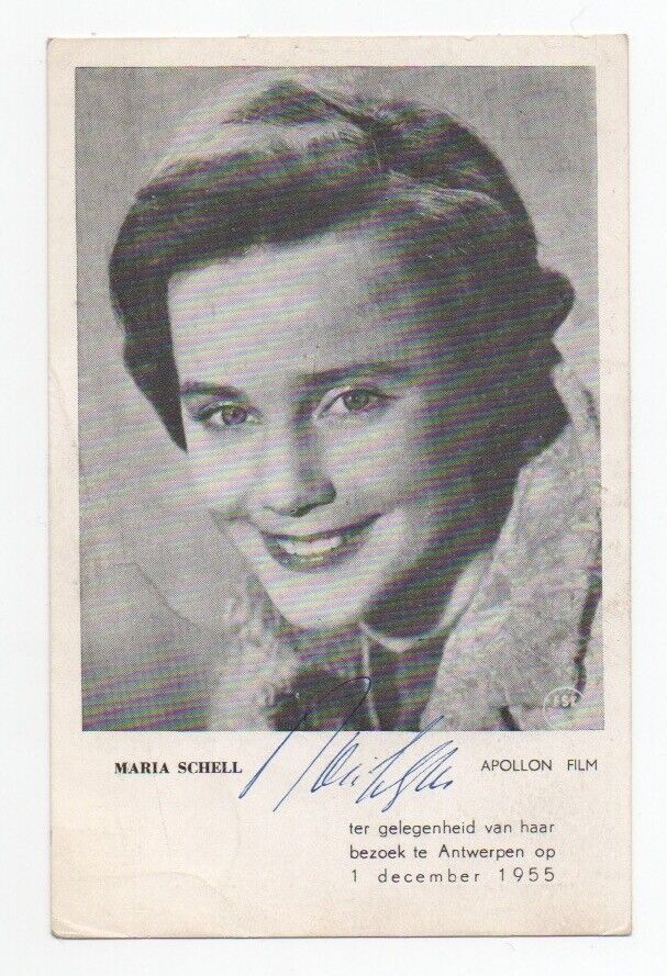 MARIA SCHELL signed 3.5x5.5 Photo Poster painting auto AUTOGRAPH Reeve Superman Last Bridge RIP