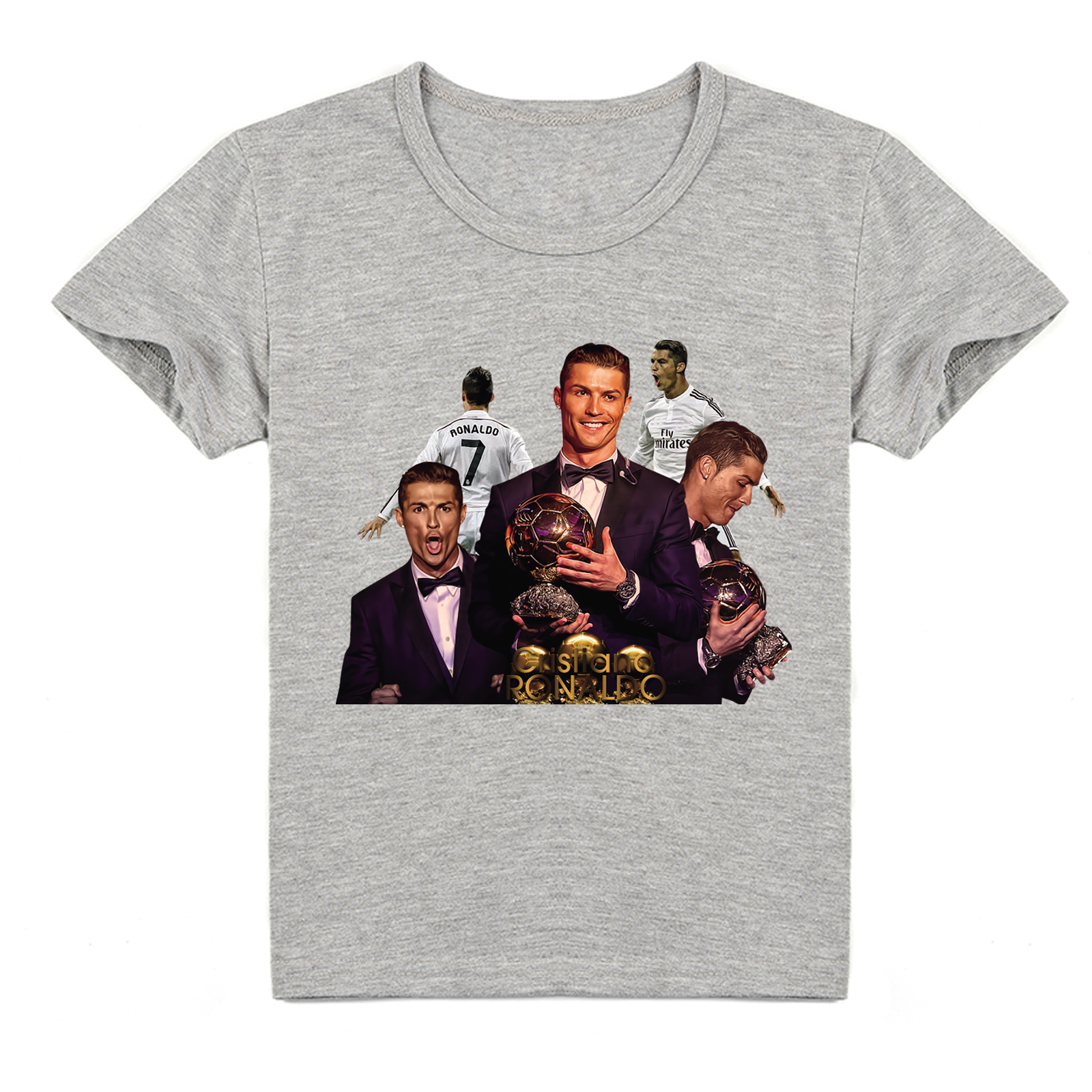 Mayoulove Kids' Cristiano Ronaldo T-Shirt - Cool Short Sleeve Tee for Boys & Girls, Soccer Star Fan Apparel-Mayoulove