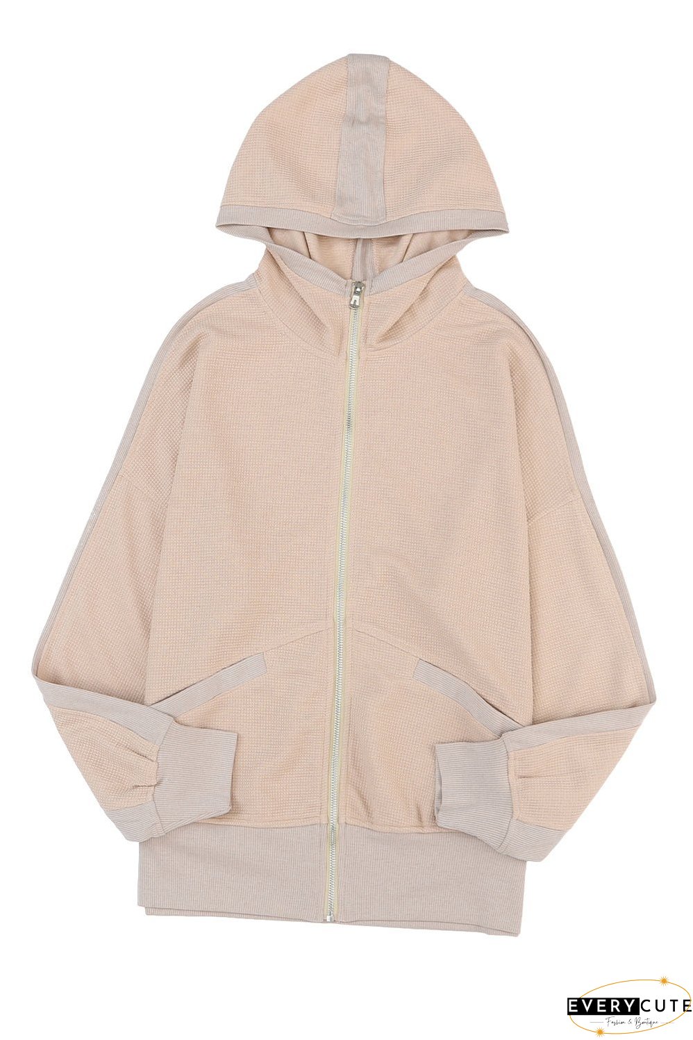Hooded Zip-Up Coat Plus Size