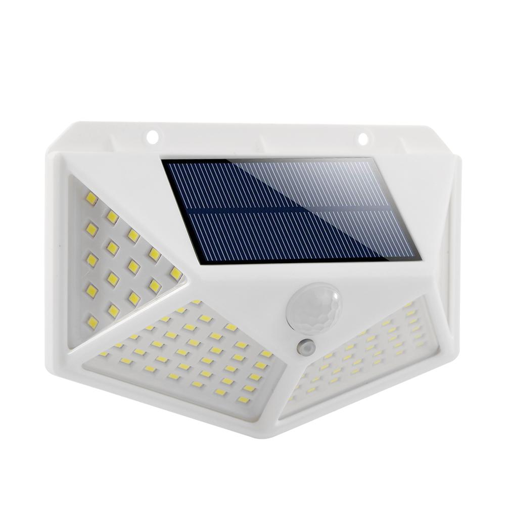 

1pc 100LED Four-sided Solar Motion Sensor Wall Light Outdoor Garden Lamp, 501 Original