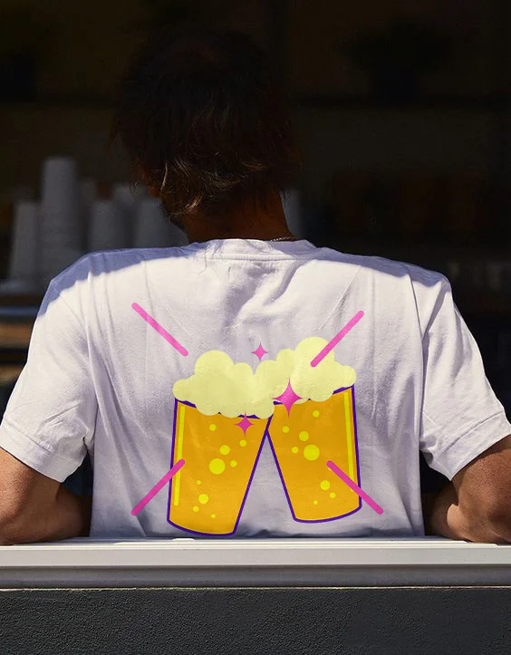Two Glasses Of Beer T-shirt