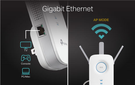 Gigabit Ethernet Port for Access Point Capability