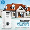 Wireless Doorbell, Intercom Doorbells Hands-Free, Waterproof Full Duplex Door Bell Two Way communication for Home Office 1000ft Range Doorbell Chime with 8 Volume Levels& LED Flash