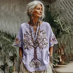 Women's Tree Of Life Floral Art Comfy Shirt - Image 5