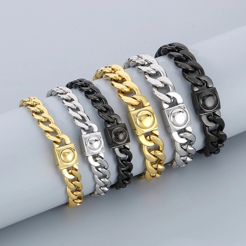 Stainless Steel NK Chain Bracelet Fashion Personality Titanium Steel Figaro Chain Necklace