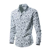 Cricshere mens smart casual 2025 Fashion Spring Summer Flower Printed Retro Shirts Mens Hawaiian Shirts Casual Fashion Summer Male Beach Holiday Shirts