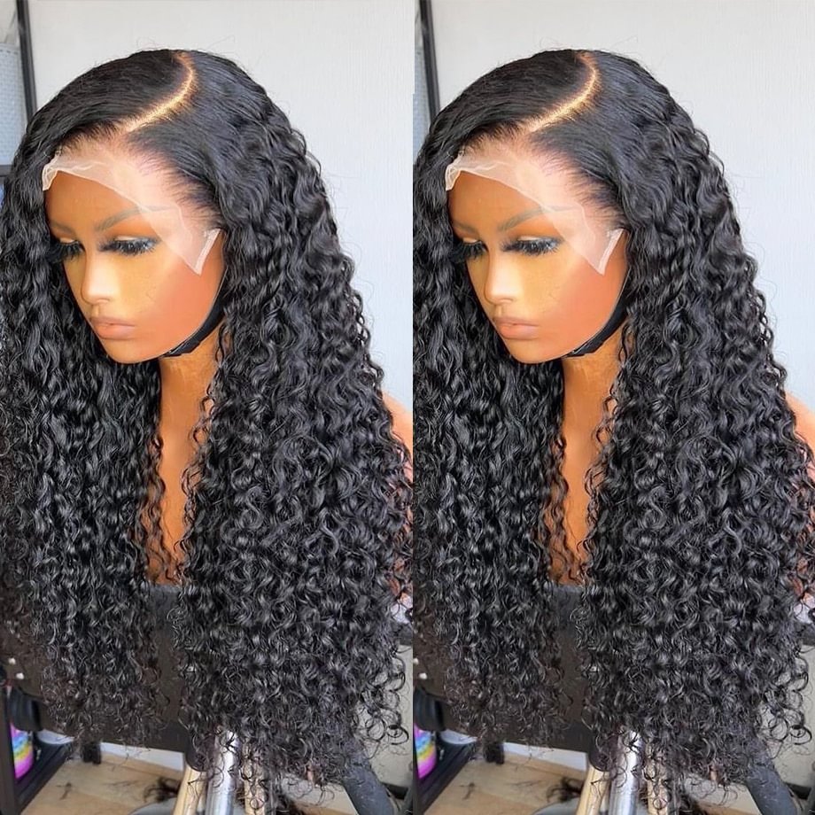 30 Inch Water Wave Lace Front Wig 13x4 Lace Frontal Curly Human Hair Wigs For Women Pre Plucked Transparent Brazilian Hair Wig US Mall Lifes