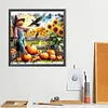 Diamond Painting-DIY Full Round Drill Autumn Sunflower(40*40 CM)