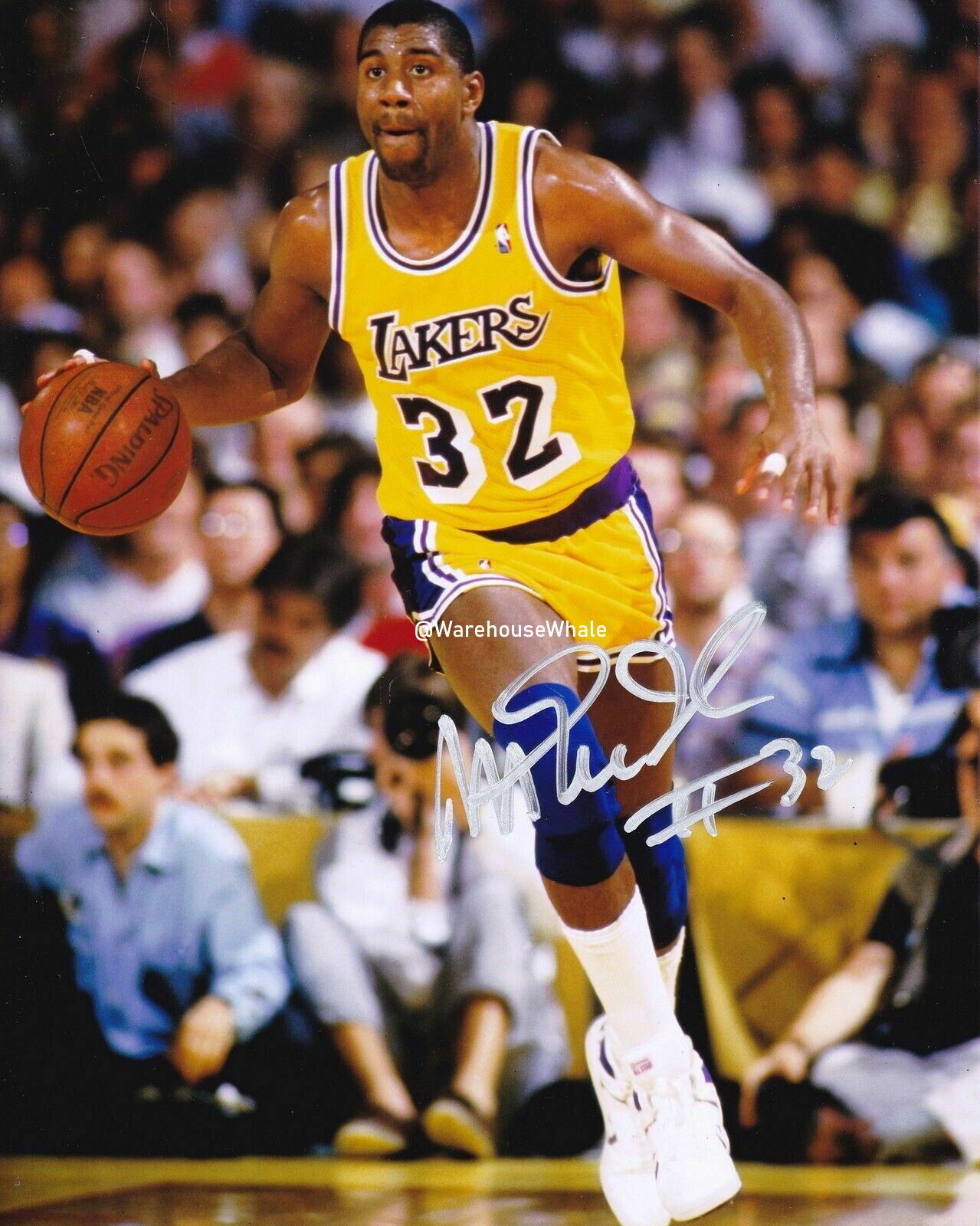 Magic Johnson Autographed Signed 8x10 Photo Poster painting (NBA HOF LA Lakers) REPRINT