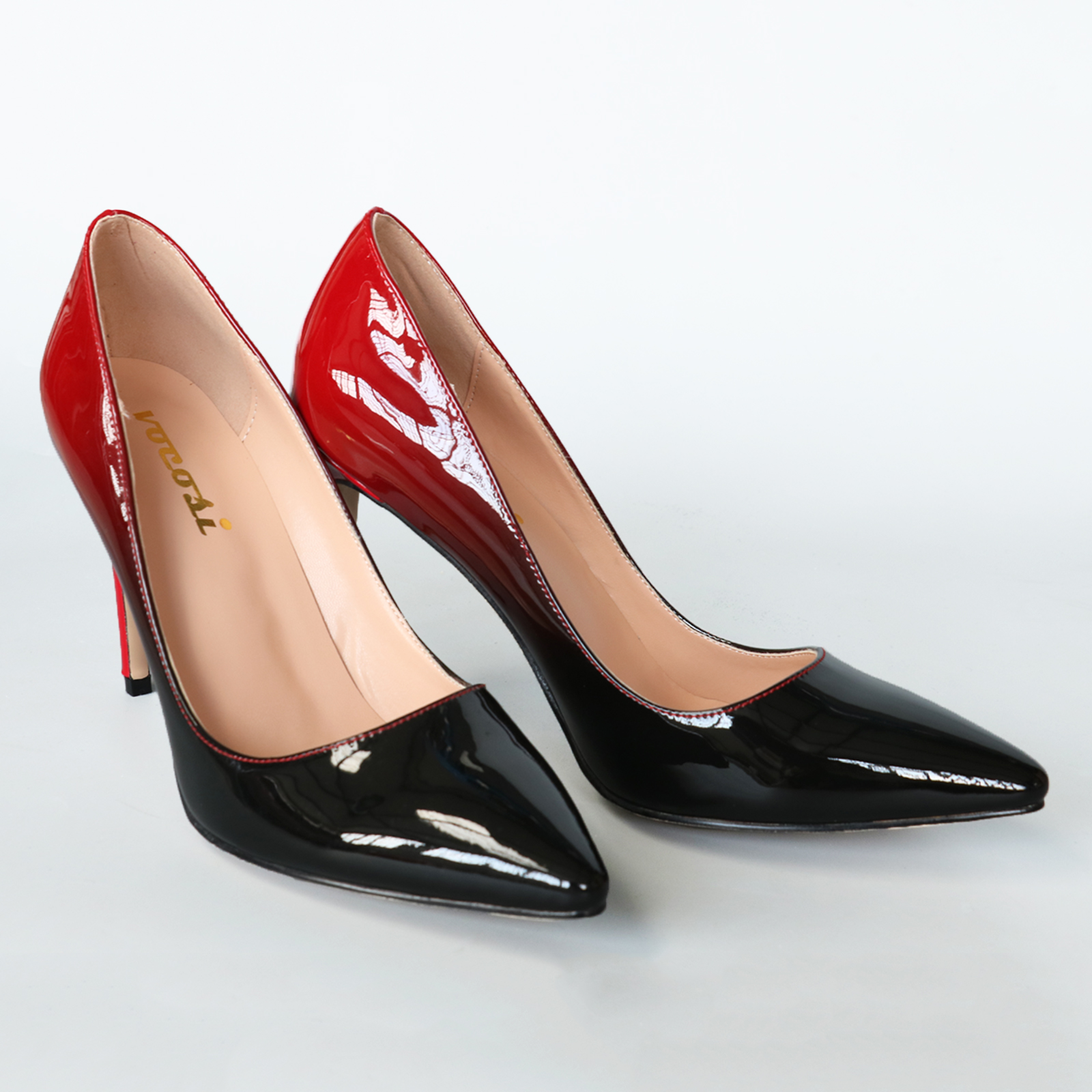 3.94" Gradient Color Heels Party Daily Pumps-vocosishoes