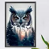 (40*60cm)Owl - Round AB Drill Diamond Painting