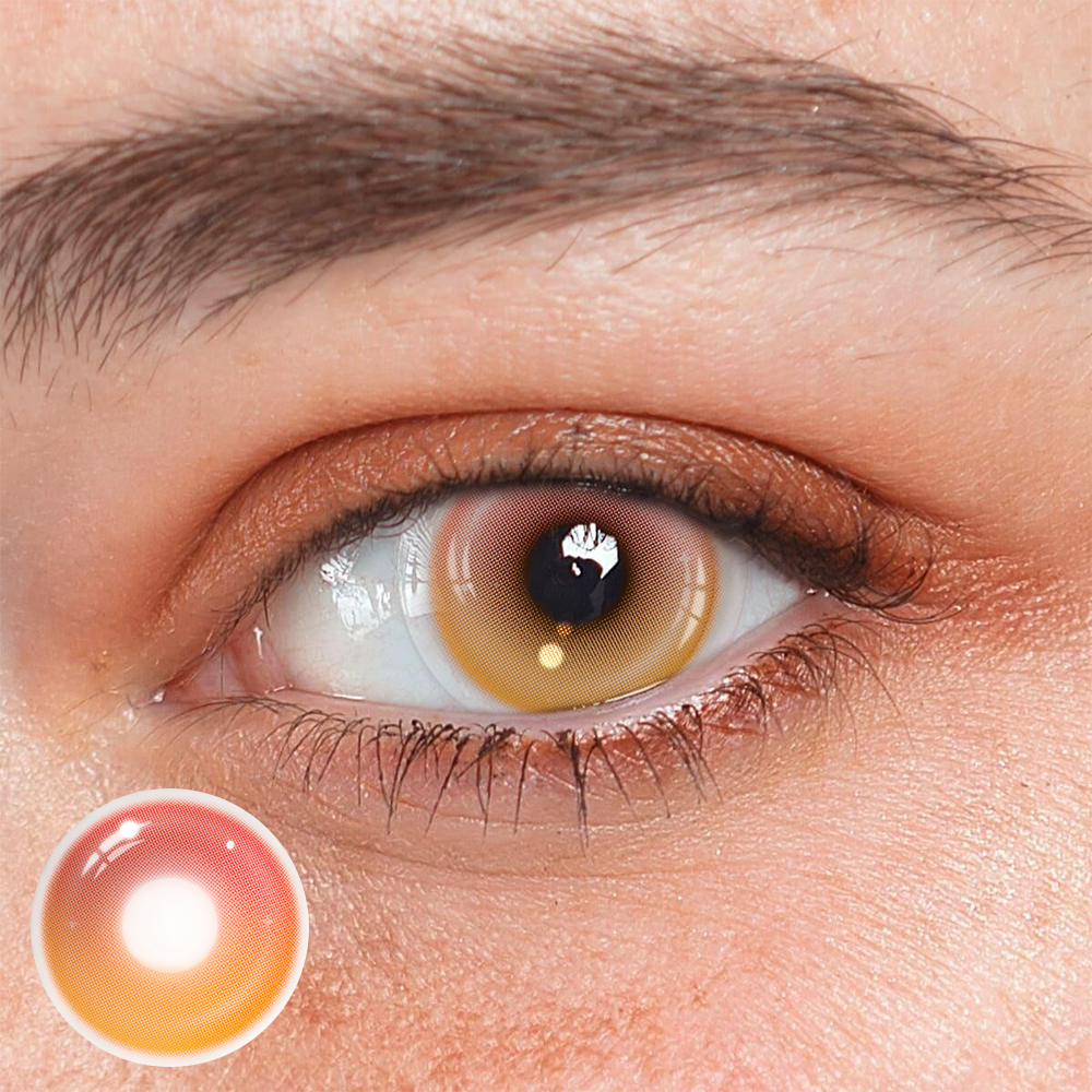 Cosplay Midsummer's Day Orange Coloured Contact Lenses