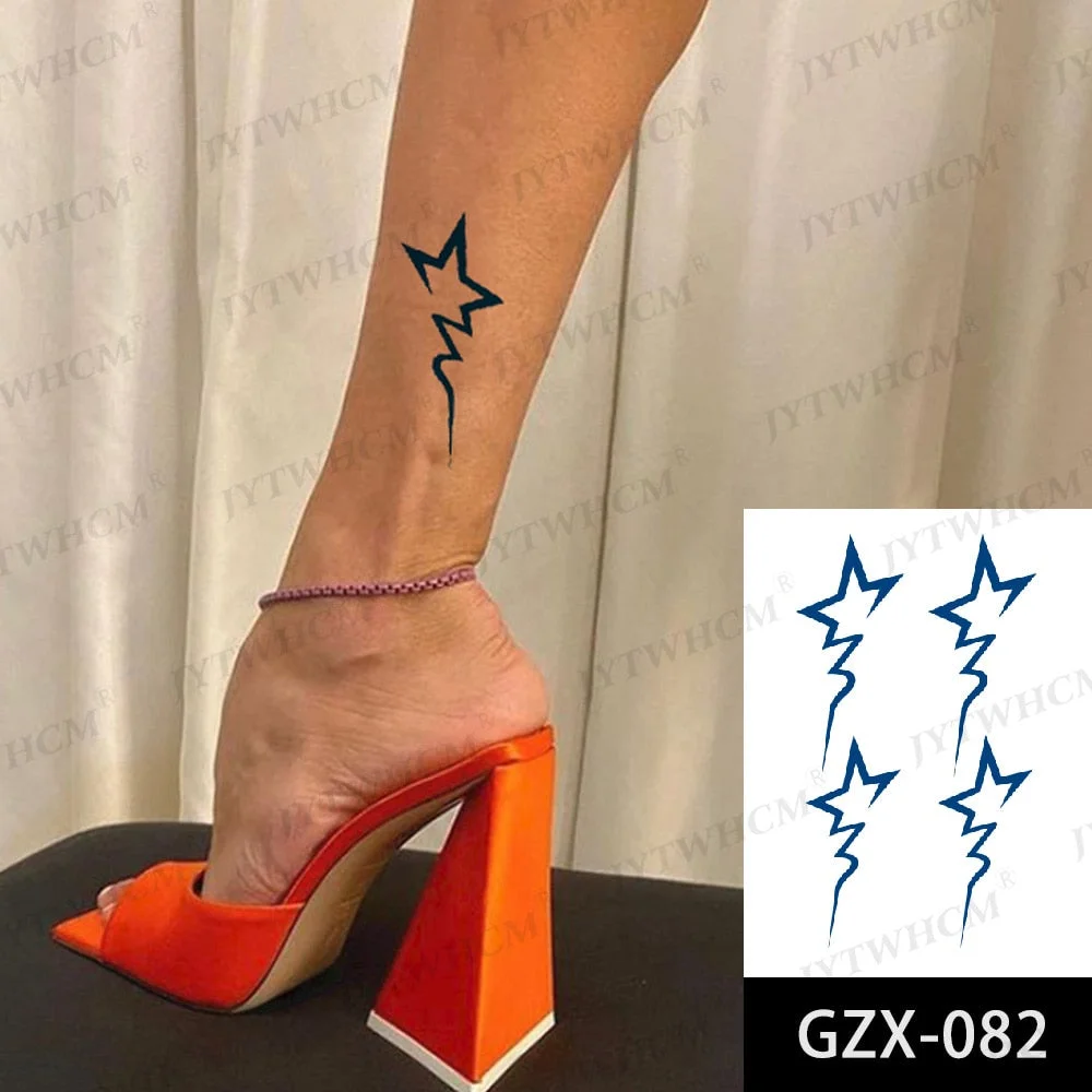 Juice 2 Weeks Lasting Tattoo Sticker Moon Forest Small Arrow Rose Waterproof Transfer Fake Tatoo Female Transfer Tatto Men Women