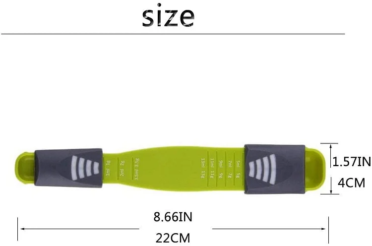 Double-scale adjustable measuring spoons