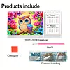 Owl Diamond Art Monthly Flip Tabletop Calendar January 2027 - December 2028 Small Desktop Calendar Planner 24 Months for Living Room Bedroom Office Desk Gift Giving