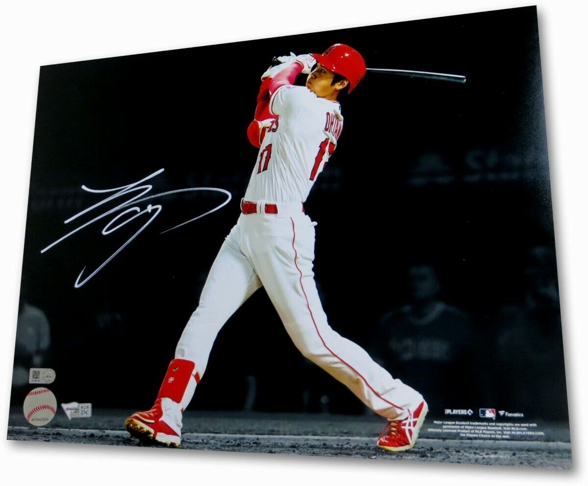 Shohei Ohtani Signed Autographed 11X14 Photo Poster painting Angels Batting Swing MLB Fanatics