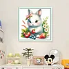 Cute Rabbit-18CT Stamped Cross Stitch 20*20cm/7.87*7.87in