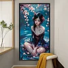 Peach Blossom Girl-11CT Stamped Cross Stitch 40*70cm/15.75*27.56in(Big Size)