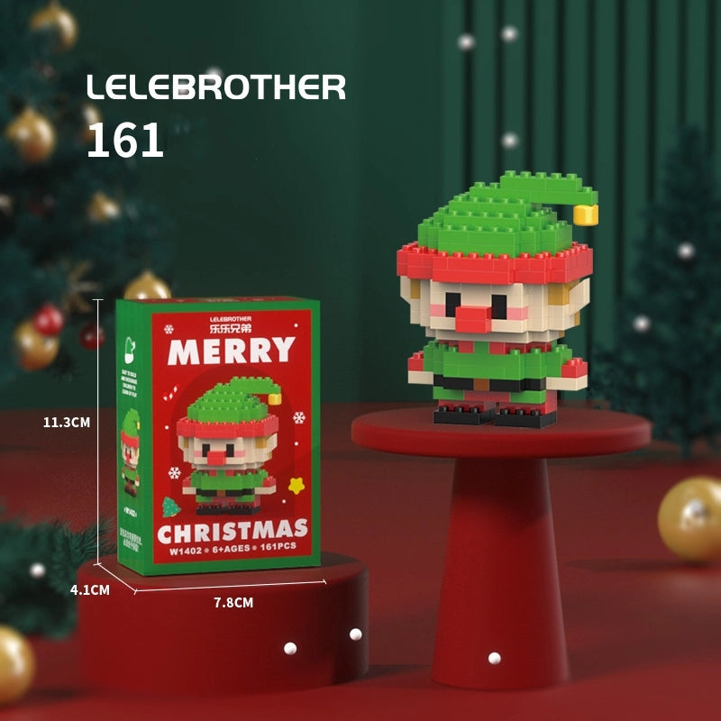 Compatible With Small Particles Christmas Building Blocks Suit Children Assembled Christmas Tree Toys Santa Claus