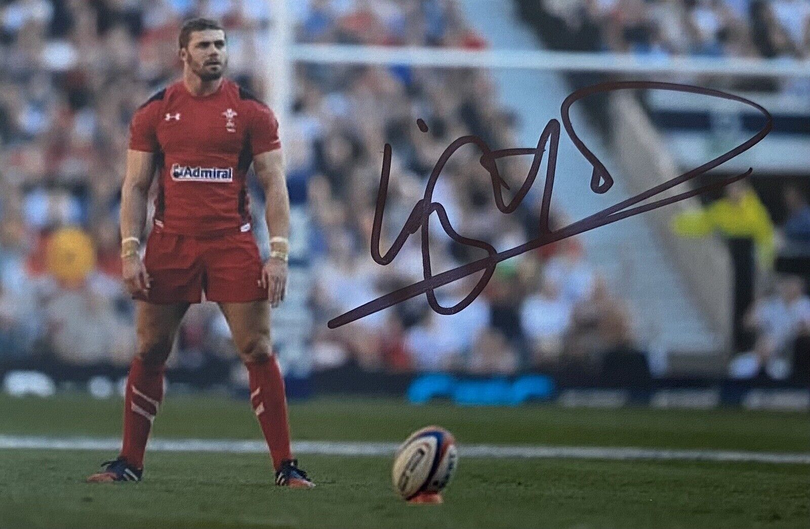 Leigh Halfpenny Genuine Hand Signed Wales 6X4 Photo Poster painting 2