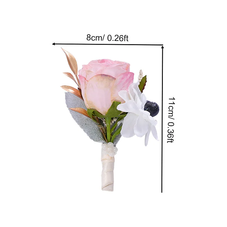 A864609 Bean Paste Color Series Corsage Flower Bridal Bridegroom Wedding Supplies