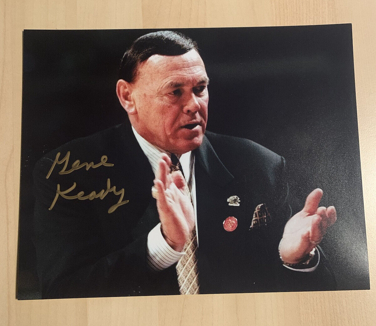 GENE KEADY SIGNED 8x10 Photo Poster painting PURDUE BOILERMAKERS BASKETBALL COACH AUTOGRAPH COA