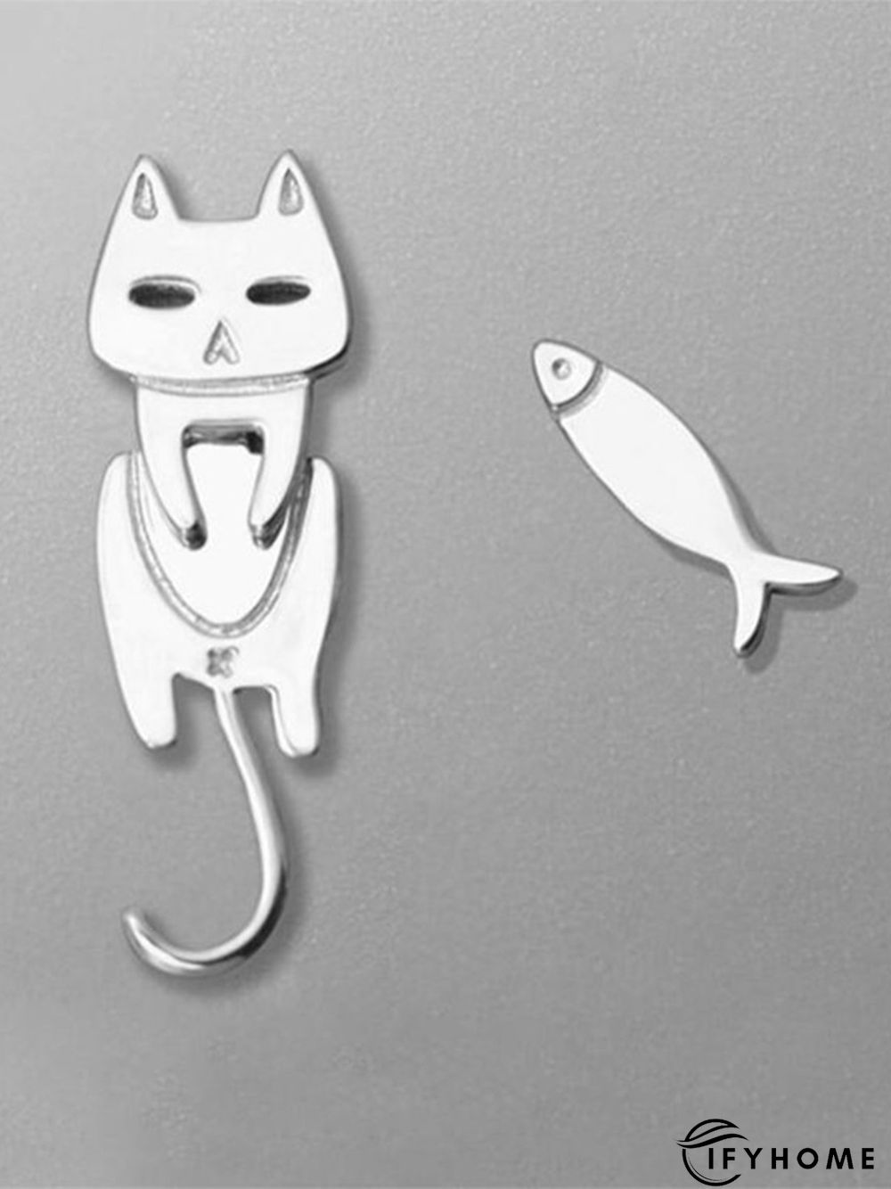 Cat And Fish Alloy Earrings | IFYHOME