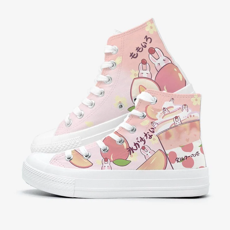 Everything is Peachy High Top Canvas Shoes - Women's