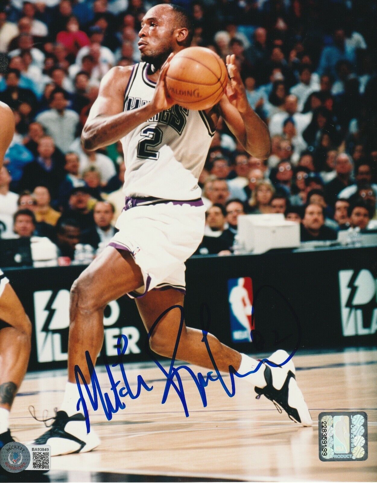 MITCH RICHMOND Signed Sacramento KINGS 8x10 Photo Poster painting w/ Beckett COA (BAS)