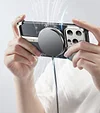 iPhone Slide Cover Protect Lens 360 Degree Rotating Bracket Frameless Magnetic Phone Case