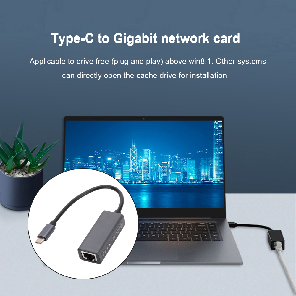 

USB3.0 / Type-C to RJ45 Gigabit Network Card Ethernet Adapter for Switch, 501 Original