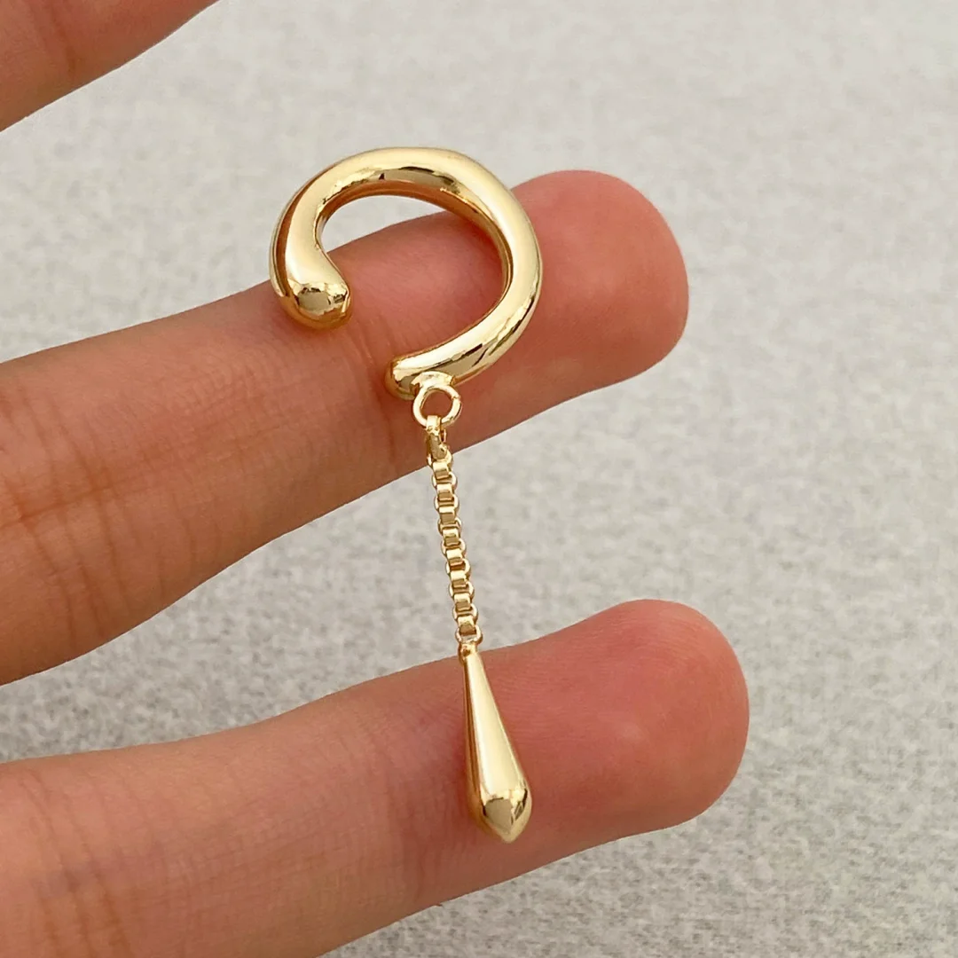 Water Drop Pendant Ear Bone Clip Earrings