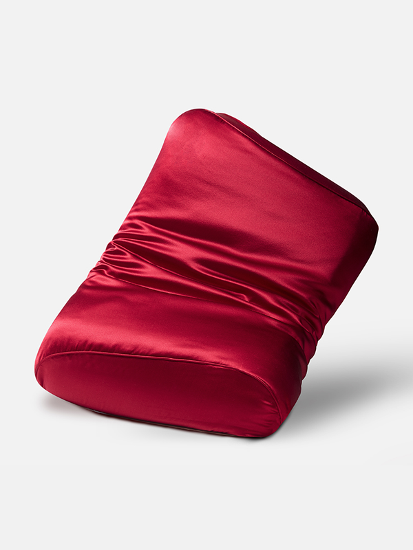 Silk Latex Pillow Anti-mite Neck Massage Style Red Color