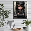 >SALE<5D DIY Full Round Drill Diamond Painting Sweet Cool Girl Kit Home Decor 30x40cm
