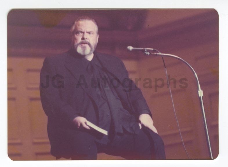 Orson Welles - Vintage Candid Photo Poster painting by Peter Warrack - Previously Unpublished