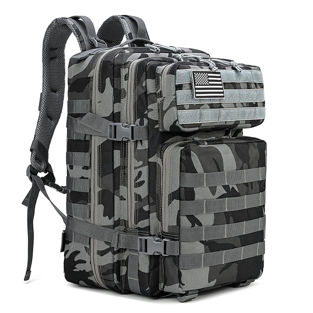 ohhunt®Military fans Camo outdoor backpack tactical three level pack men's schoolbag hiking bag