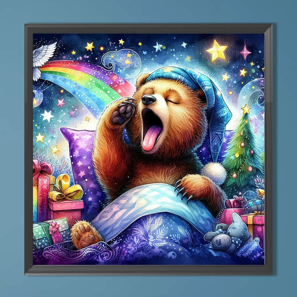 Diamond Painting - Full Round Drill - Sleeping Bear(Canvas|40*40cm)