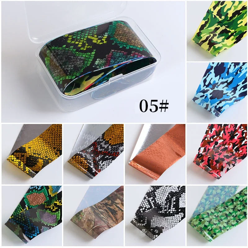 10Pcs/Bag Marble Nail Art Transfer Foil Sticker Flower French Tip Wraps Adhesive Decals Nails Decoration Manicures Accessories-Nail Inspo