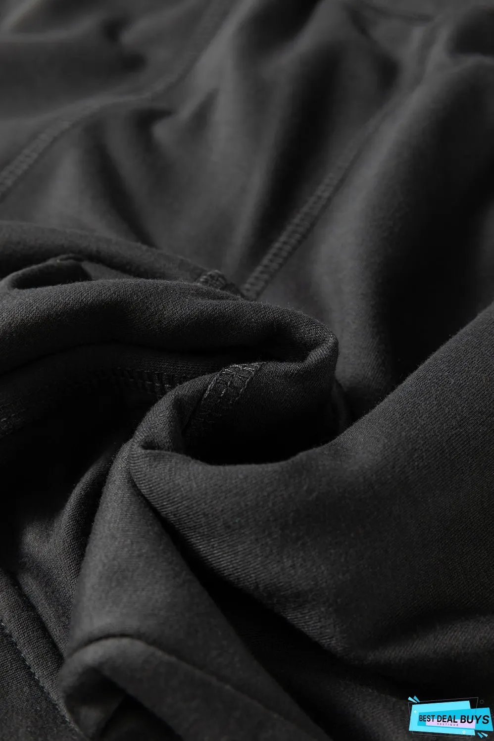 Carbon Grey Cargo Pockets Drawstring Sweatpants
