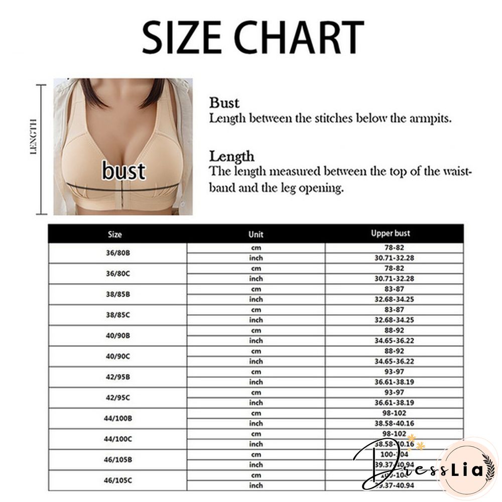 Sexy Plus Size Front Closure Sports Bra Push Up Fitness Underwear Shockproof BreathableGym Fitness Running Yoga Sports Top