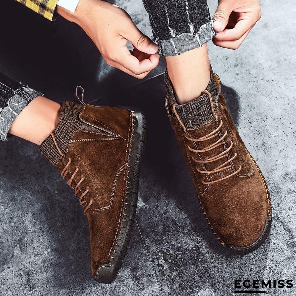 Men Casual Shoes High Top Boots Shoes Fashion Outdoor Army Travel Botas Hombre Sock Man Brithsh Sneaker | EGEMISS