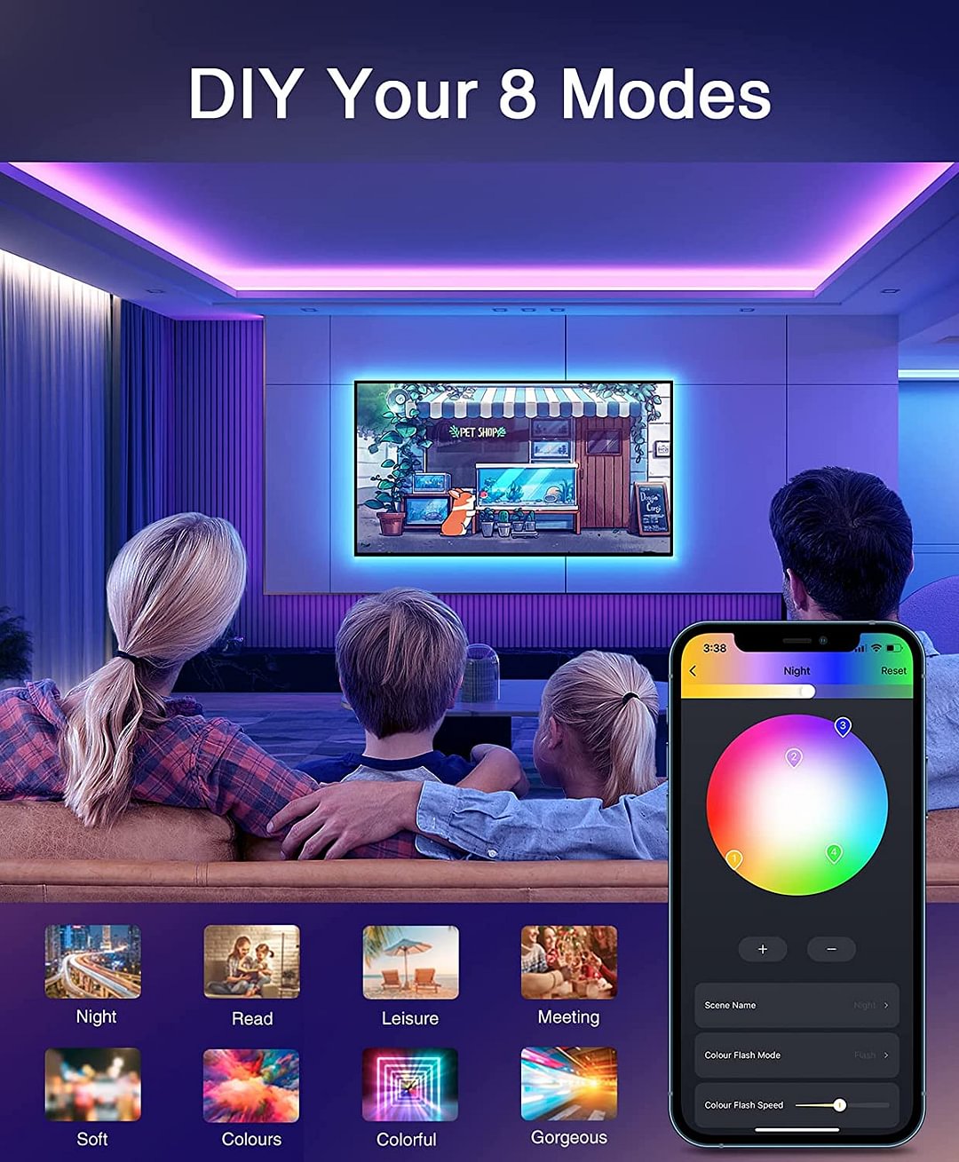 Gosund Led Strip Lights 9.2ft/16.4ft/32.8f