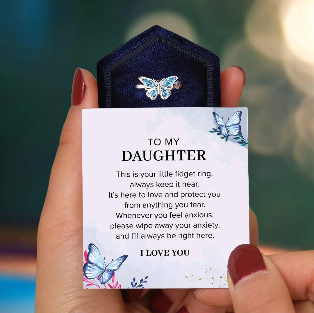 Daughter & Granddaughter | 925 Silver Butterfly Fidget Ring