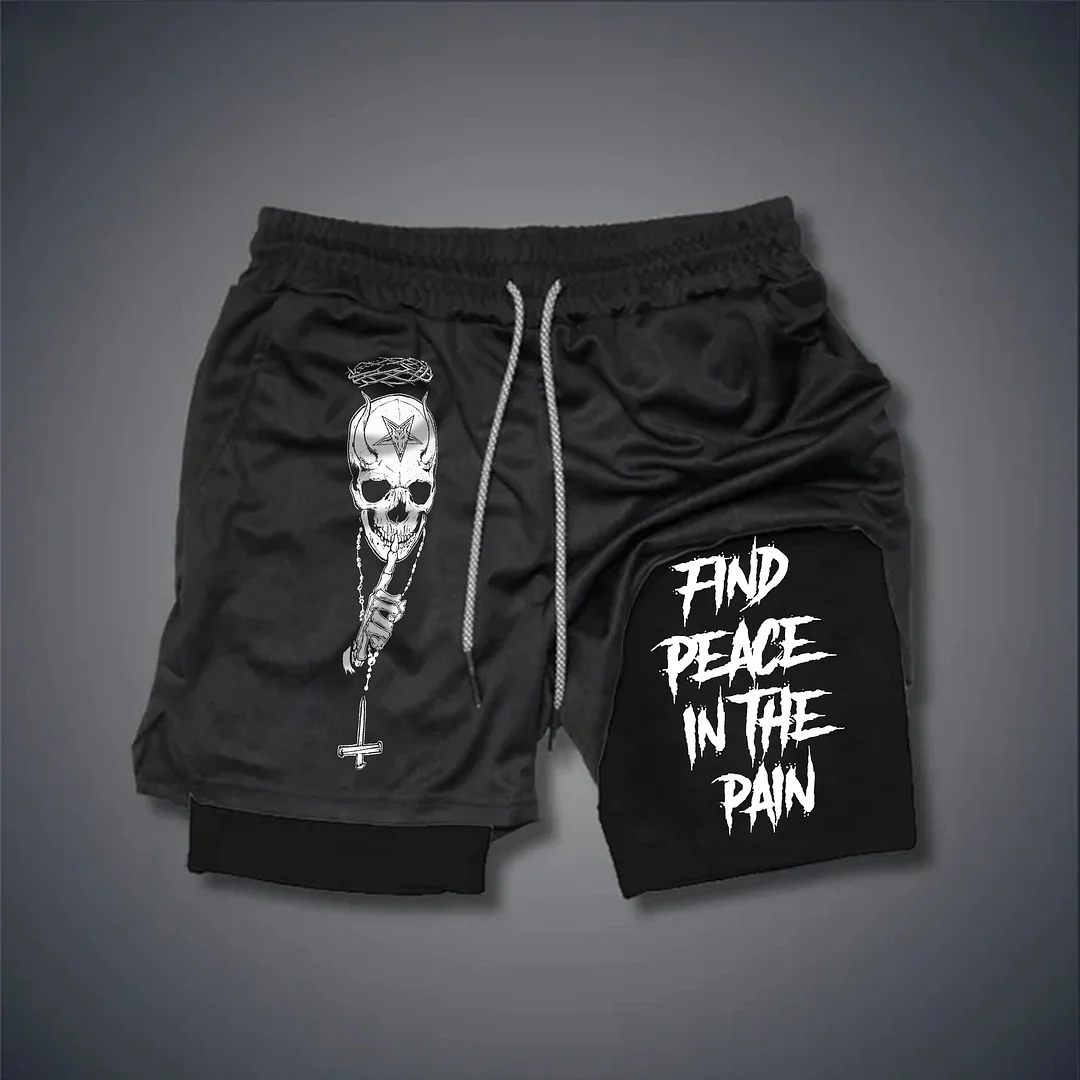 Find Peace In The Pain Print Men's Shorts -  