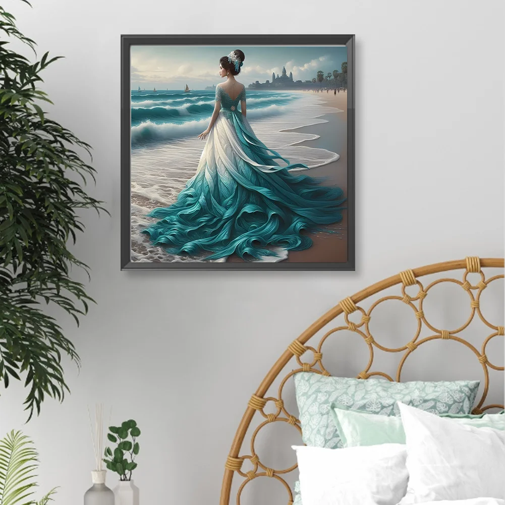 Diamond Painting - Full Round Drill - Gorgeous Skirt Beauty(Canvas|40*40cm)