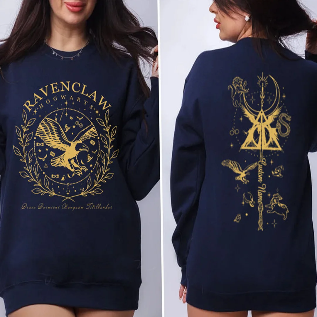 Vintage Hogwarts Two Sides Sweatshirts / DarkAcademias /Darkacademias