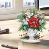 DIY Acrylic Special Shape Diamond Painting Poinsettia Flower Desktop Decor Kit